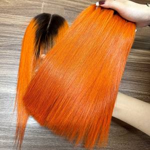 ผมต่อแบบเรกทอรีผมตรงจากกระดูกนุ่มสลวยติดลูกไม้เวียดนามช่อผมปลอม100กรัมโดยตรง - Product Image 1