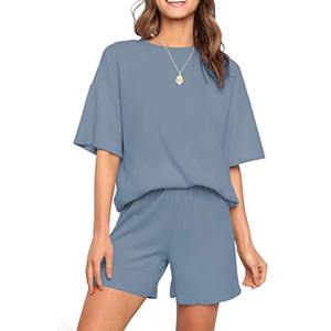 Conjunto de pantalones cortos y camiseta de algodón con estampado personalizado Unisex de secado rápido, trajes de patrón sólido de talla grande - Product Image 5