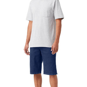 Pantalones cortos de mezclilla lavados con ácido para hombre de estilo Vintage bordado personalizado impresión etiqueta personalizada servicio OEM Etiqueta Privada - Product Image 2