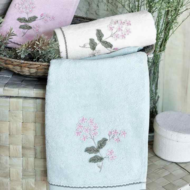 Aryıldız Home Embroidered Bamboo Juliana Mint Towel 85X150