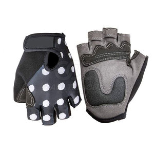 Gants de cyclisme d'hiver en cuir premium pour hommes, respirants, antidérapants, design demi-doigts, fermeture auto-agrippante pour route et VTT - Product Image 6
