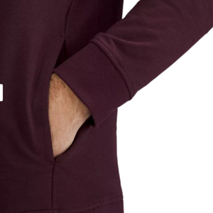 Vente en gros 100% sweats à capuche à manches raglan en molleton de coton pour hommes personnalisable motif solide côtelé bas de poignets hiver teint en plaine - Product Image 2