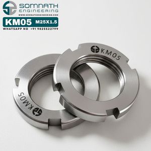 ตัวล็อค KM05น๊อตตัวล็อกเพลาแบบเมตริกที่แม่นยำ M25X1.5สำหรับยึดสเตนเลสสตีล - Product Image 1