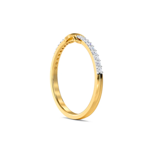 Alliance intemporelle en or jaune avec design infini et diamants de laboratoire de taille marquise pour les mariés respectueux de l'environnement - Product Image 3