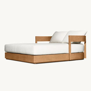 เก้าอี้อาบแดดสำหรับรีสอร์ททำจากไม้เนื้อแข็งเฟอร์นิเจอร์ไม้สักสำหรับอาบแดด - Product Image 2