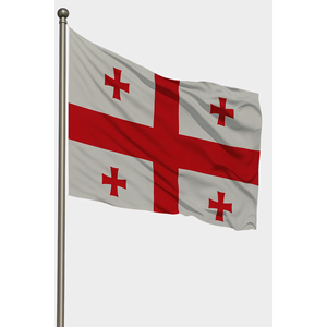 Customizable 3x5ft Georgia Outdoor <b>Flag</b> Printed Digital Techniques Nylon Polyester Silk Aluminum <b>Pole</b> Custom Logo Custom String - Product Image 1