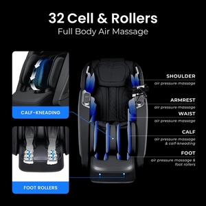 Fauteuil de massage confortable avec rail de guidage SL, main mécanique 4D intelligente, airbag conformant au corps entier, cycle intelligent, massage vocal par IA - Product Image 3