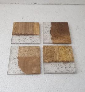 Handmade Modern Wooden Coasters And Resin <b>Coffee</b> Table Decorative Artwork Drink Mat & <b>Pads</b> for Tabletop Decoration - Product Image 6
