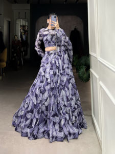 Lehenga Choli elegante de Estilo Vintage para mujer con Dupatta, perfecto para festivales y fiestas de invierno, colección al por mayor de La India - Product Image 4