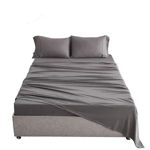 柔软喜欢1800tc埃及棉床单套装家用4件超细纤维床单纯色被子床单床上用品套装