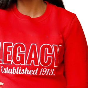 Sudadera Delta Legacy Chenille de cuello redondo Premium Fleece Sorority Apparel Greek DST Established 1913 Pride Top - Product Image 6