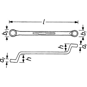 Double <b>Ring</b> <b>Spanner</b> 630 25 X 28 mm 350 mm by HAZET - Product Image 6