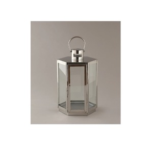 Personnalisé Classique Argent Brillant Métal Lanterne Moderne À La Main En Verre Lanterne Maison Salon Décoratif Mariages-Vente En Gros - Product Image 1