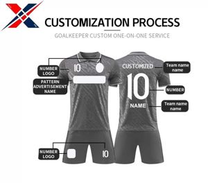 Tenues de football personnalisées avec logo, entraînement professionnel, ballon de football, tissu 100% polyester, hommes, femmes, équipe, match, nouveaux modèles - Product Image 3