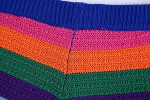 Short décontracté d'été de haute qualité pour femmes multicolore tricoté avec taille élastique mode respirante - Product Image 3