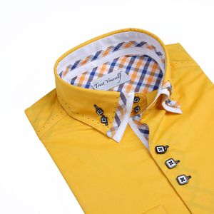 Camisas de vestir de negocios informales sólidas de manga larga formales para hombre, venta al por mayor personalizada, poliéster de diferentes colores o tejido de algodón 100% - Product Image 6