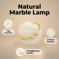 Lampe de table en marbre, lampe de chevet rechargeable moderne décorative à intensité variable au toucher pour la décoration de la maison, chambre à coucher, rechargeable