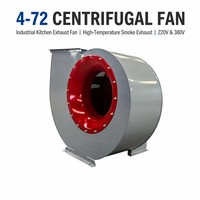 Ventilateur centrifuge industriel 4-72 pour cuisine, souffleur d'extraction haute température, ventilation de fumée 220V 380V