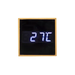 Personalized Bamboo <b>LED</b> Desk & Table Alarm <b>Clock</b> Unique Gadget - Product Image 2
