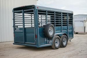 Nous Offrons le Meilleur Prix pour les Remorques à Chevaux Calico 6' X 16' Remorque pour Bétail GVWR 3175 Remorque Agricole Double Essieu Boîte Cage Meilleur Prix - Product Image 3