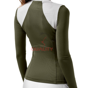 Camisas duraderas de tela suave para montar a caballo para mujer, diseñadas para una comodidad flexible y un uso duradero en espectáculos de entrenamiento - Product Image 2
