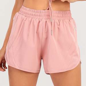 Short d'entraînement à séchage rapide pour femme Sport Layer Taille élastique Short de course actif avec poches - Product Image 1