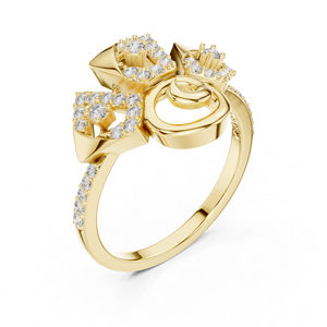 Anillo de Diamante Cultivado en Laboratorio, Chapado en Oro Rosa de 14K, Redondo, para Mujer, 0.35 Ct, Certificado IGI |   Ropa de Fiesta a la Moda |   Diamante Cultivado Nuevo - Product Image 5