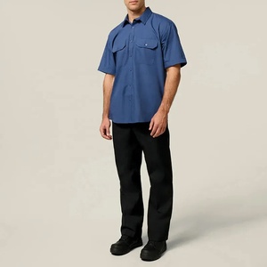 Industrial Worker Uniform Custom Label Button Cotton Blend FR Oil Resistant High Visibility CE Certified <b>Shirts</b> Low MOQ - Product Image 5