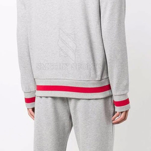 Ensemble de survêtement décontracté d'hiver pour homme en molleton de coton respirant et léger avec fermeture éclair, personnalisable avec logo, haute qualité, prix de gros - Product Image 6