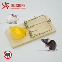 Piège à souris traditionnel réutilisable en bois, à pédale solide, tue instantanément les souris, contrôle des nuisibles de cuisine, cage à rongeurs à ressort métallique