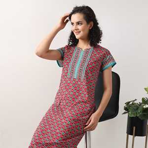 Evolove - Camisón Largo de Viscosa Súper Suave y Cómodo para Mujer, con Cierre de Botones y Bolsillos, ODM, 3 Piezas - Product Image 4