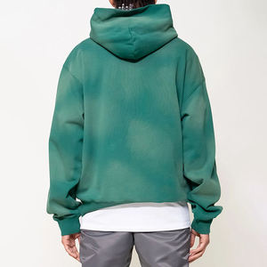 Custom 100% Cotton Heavyweight Acid Wash Vintage French Terry Pullover Mens Hoodies Distressed Sun Faded <b>Hoodie</b> for Men - Product Image 3