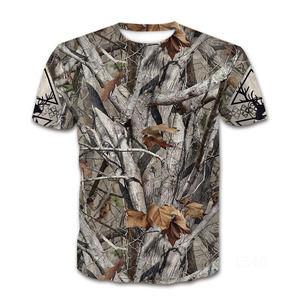 Men's Summer Breathable 3D Animal Camo T-<b>Shirt</b> Casual Wool for Hunting Fishing Pig & Duck Hunt - Product Image 1
