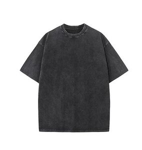 T-shirt personnalisé lourd sur des t-shirts grande taille t-shirts pour hommes 100% coton col vierge t-shirt surdimensionné avec logo personnalisé - Product Image 1