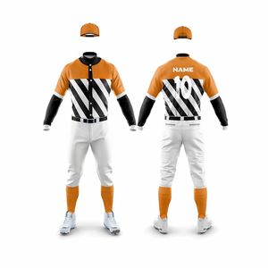 Ensembles d'uniformes de baseball en gros, unisexe, tissu en maille imprimé personnalisé, 100% polyester, logo personnalisé, couleur personnalisée, taille plus, séchage rapide - Product Image 3