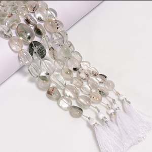 Perles de pierre de lune verte de Super qualité pour la fabrication de bijoux bricolage brins de perles en vrac de pierre de lune irrégulière naturelle - Product Image 2