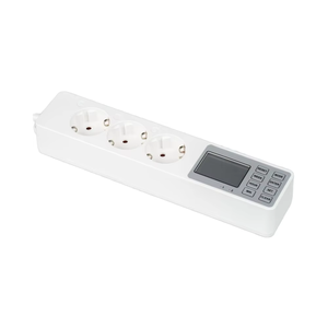 Presa Elettrica Digitale Portatile con Timer, 3 Uscite 16A, Display LCD, Design Semplice e alla Moda - Product Image 1
