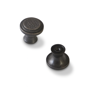 Bouton de meuble rond en alliage de zinc vintage contemporain avec motif sculpté pour cuisine chambre salle de bain salle à manger - Product Image 4