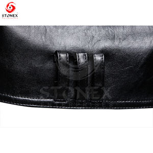 Hot Selling Customized Winter Leather <b>Jackets</b> for <b>Men</b> Breathable Waterproof Windproof with Hooded Zipper Closure <b>Light</b> Fabric - Product Image 4