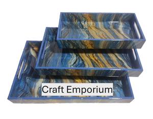 Plateau en bois de qualité supérieure avec poignée en arc Design durable et contemporain pour le service alimentaire et la décoration - Product Image 1