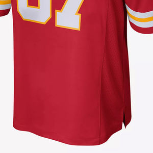 Camiseta de Fútbol Personalizada de Manga Corta 2025, Corte Automatizado, Impresión por Transferencia de Calor, 100% Poliéster (Travis Kelce), Servicio OEM - Product Image 5