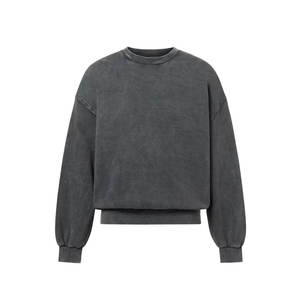 100% coton homme femmes à manches longues col rond sweat décontracté coupe ample automne hiver sweat - Product Image 4