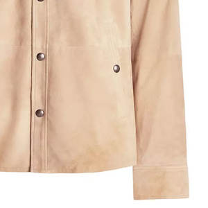 เสื้อหนังนิ่มสำหรับผู้ชายเสื้อหนังกลับแบบมีกระดุมตกแต่งใหม่ล่าสุด - Product Image 5