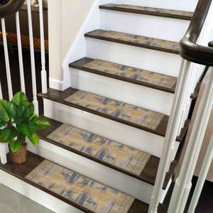 Navy Blue Ethnic Pattern Printed Rug - Modern <b>Stair</b> <b>Treads</b> Gift Rug,Goblen - Product Image 5