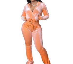 Top Quality Breathable Stylish 2 Piece Set 100% <b>Organic</b> Cotton Sweat Suits Customize Stylish Wholesale Woman Tracksuits - Product Image 5