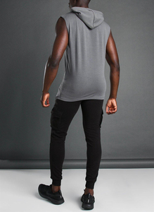 เสื้อฮู้ดแขนกุดสำหรับผู้ชายเสื้อมีฮู้ดใส่ได้ทั้งชายและหญิงสำหรับเล่นยิมออกกำลังกายเพาะกายกล้ามเนื้อ - Product Image 6