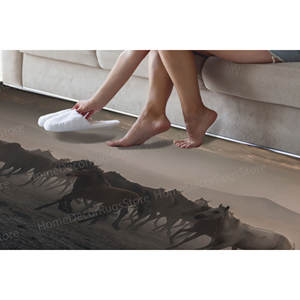 Tapis imprimé chevaux sauvages, antidérapant, fin, paysage, décoration de salon, tapis gobelin - Product Image 5