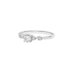 Bijoux de mode de haute qualité: bague délicate en or 10K/14K/18K avec marquise unique et détails en forme de coeur pour elle - Product Image 4