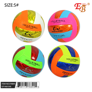 วอลเลย์บอลอย่างเป็นทางการขนาด280กรัม #5 48ชิ้น/CS ทำจากหนังและพีวีซีเพื่อความบันเทิง - Product Image 1