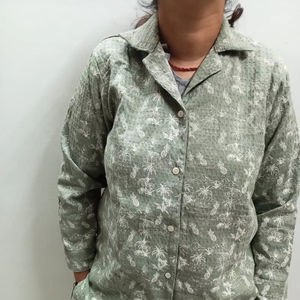 Conjunto de pijama de algodón indio hecho a mano para mujer, ropa de salón con estampado de bloques de verano, suministro ODM suave para damas de honor o conjunto de pijama de boda - Product Image 1